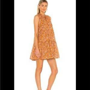 BB Dakota Steve Madden Sunny Disposition Orange Floral Dress- Size XS